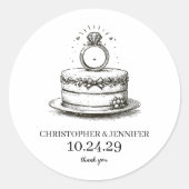 ウェディングケーキリング ラウンドシール (正面)