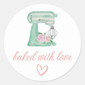 ウェディングケーキ事業感謝ステッカー ラウンドシール (正面)