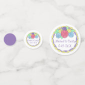 ウェディングケーキ パステルローズ ブライダルシャワー 誕生日 コンフェッティ (正面)