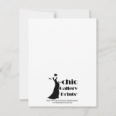 ウェディングケーキ(ブーケ、指輪、ベール付き) 招待状 (裏面)