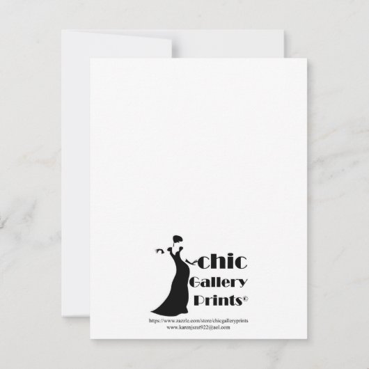 ウェディングケーキ(ブーケ、指輪、ベール付き) 招待状 (裏面)