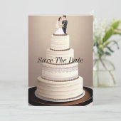 ウェディングケーキ 招待状 (スタンド正面)