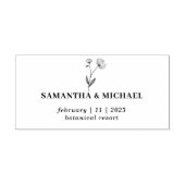 ウェディングコットンフラワーハンドドローイング セルフインキングスタンプ (デザイン)