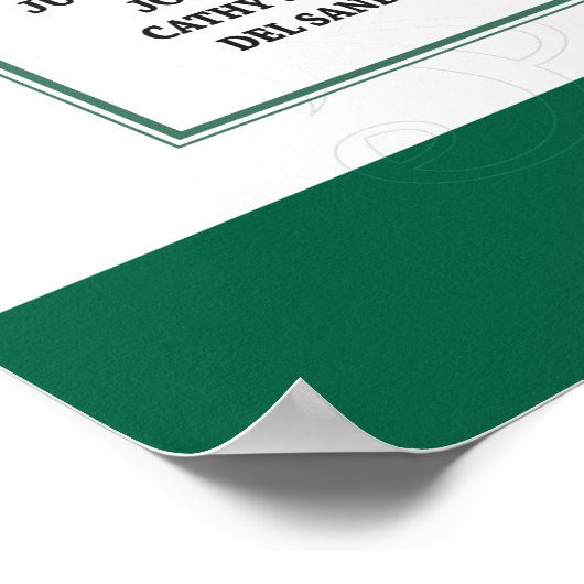 ウェディングコンサートテーマの席次表サイン ポスター (角)