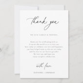 ウェディングコンテンポラリーレセプションテーブルサンキュー サンキューカード (正面)