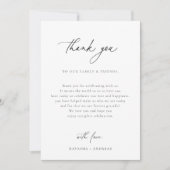 ウェディングコンテンポラリーレセプションテーブルサンキュー 招待状 (正面)
