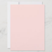 ウェディングコーラル フローラル ジオメトリック ゴールドフレーム 招待状 (裏面)