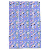 ウェディングゴルフ ブライダルシャワー シームレスパターン ミディアムペーパーバッグ (裏面)