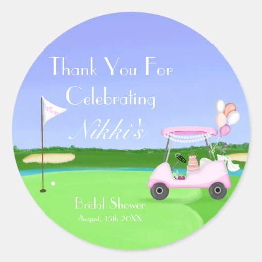 ウェディングゴルフ ブライダルシャワー ブランチ ラウンドシール (正面)