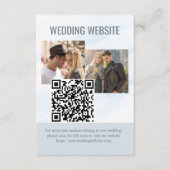 ウェディングサイト2枚写真QRコード山の草原 エンクロージャーカード (正面)