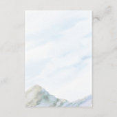 ウェディングサイト2枚写真QRコード山の草原 エンクロージャーカード (裏面)