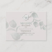 ウェディングサイト | シルバーセージ ユーカリ 名刺 (正面)