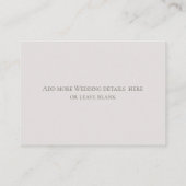 ウェディングサイト | シルバーセージ ユーカリ 名刺 (裏面)