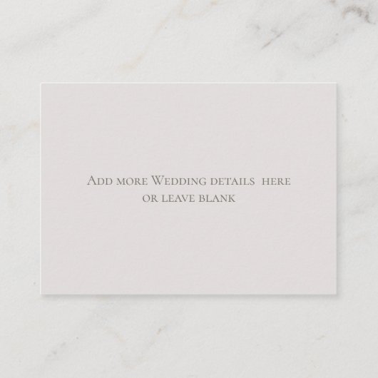 ウェディングサイト | シルバーセージ ユーカリ 名刺 (裏面)