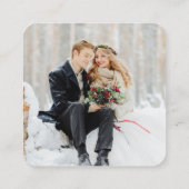 ウェディングサイト | QRコード ミニマル写真 RSVP エンクロージャーカード (裏面)