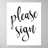 ウェディングサイン お名前 8x10 ポスター (正面)