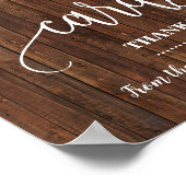 ウェディングサイン ウェスタン ブライダルシャワー ポスター (角)