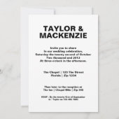 ウェディングサウンド ゲイ ファン レインボー プライド 招待状 (裏面)