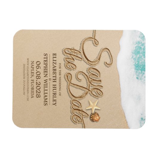 ウェディングサマーサンディビーチヒトデ マグネット (横)