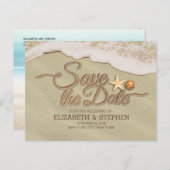 ウェディングサマーサンディビーチヒトデ 案内ポストカード (正面/裏面)