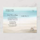 ウェディングサマーサンディビーチヒトデ 案内ポストカード (裏面)