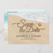 ウェディングサマーサンディビーチヒトデ 案内ポストカード (正面/裏面)