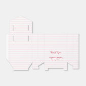 ウェディングサンキューピンクストライプディカスタムエレガント フェイバーボックス (折り畳みなし)