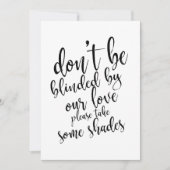 ウェディングサングラスプレゼント お手頃 プレート看板 招待状 (正面)