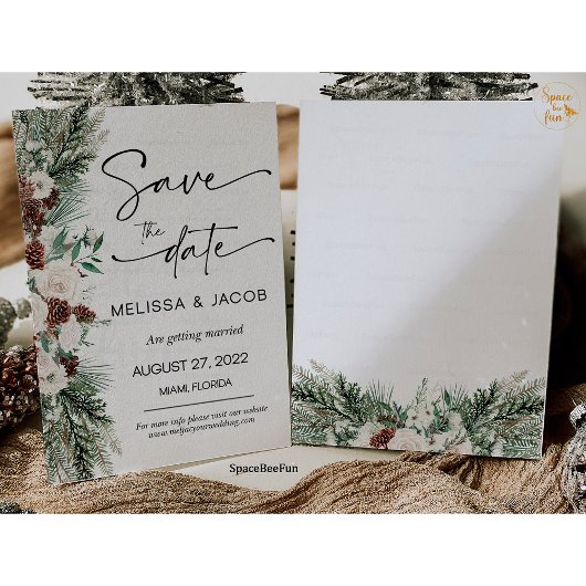 ウェディングザデイトウィンターヴィンテージクラシックミニム 招待状