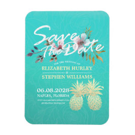 ウェディングザデイトゴールデンパイナップルティール(緑がかった色)バラ マグネット