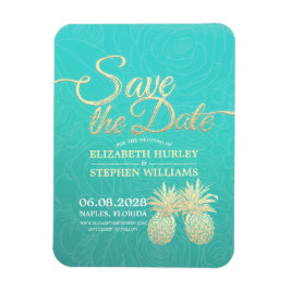 ウェディングザデイトゴールデンパイナップルティール(緑がかった色)バラ マグネット