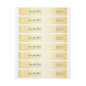 ウェディングザデイトゴールドフォイルスターズ紙吹雪 ラップアラウンドラベル (シート)