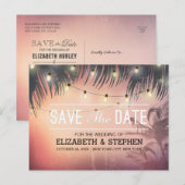 ウェディングザデイトサマービーチパームツリーライト 案内ポストカード (正面/裏面)