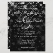 ウェディングザデイトシルバーグリッター星を保存 セーブザデート (正面/裏面)