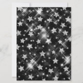 ウェディングザデイトシルバーグリッター星を保存 セーブザデート (裏面)