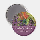 ウェディングザデイトマグネット秋のグレープリーフ マグネット (正面/裏面)