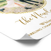 ウェディングシグネチャーカクテル ゴールド カスタムフォトバー ポスター (角)