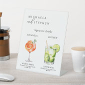 ウェディングシグネチャードリンク50+水彩カクテル 台座サイン (インサイチュ)