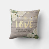 ウェディングシャワーあじさい花ひもライトウッド クッション (裏面)