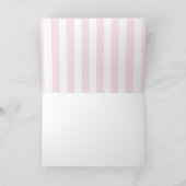 ウェディングシャワーお礼ピンクとゴールドの花 サンキューカード (内部)