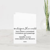 ウェディングシャワーお礼状（空白） サンキューカード (裏面)