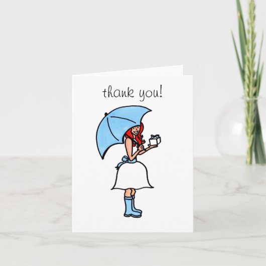 ウェディングシャワーお礼状（空白） サンキューカード (正面)