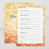 ウェディングシャワーが秋を願う/秋グリッター灯 招待状 (正面/裏面)
