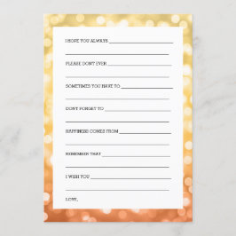 ウェディングシャワーが秋を願う/秋グリッター灯 招待状