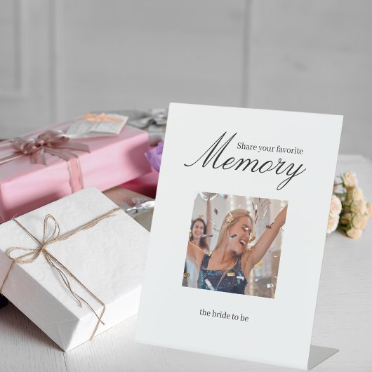  ウェディングシャワーでの思い出の写真をシェア 台座サイン