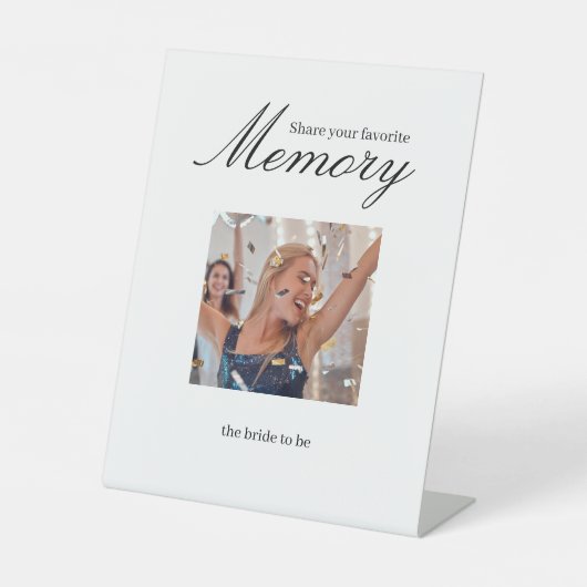  ウェディングシャワーでの思い出の写真をシェア 台座サイン (正面)