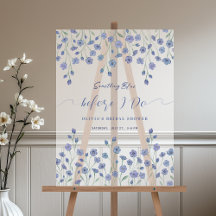 ウェディングシャワーにぴったりな花の装飾「Something Blue Before I Do」