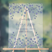 ウェディングシャワーにぴったりな花の装飾「Something Blue Before I Do」 アクリルサイン (ニュートラル)