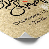 ウェディングシャワーのお出迎え マージャーランプ ストリングライト ゴールド ポスター (角)