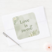 ウェディングシャワーのお土産にぴったりなラブイズスイートラベル スクエアシール (封筒)